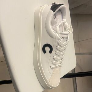 Stylish White and Black Men's Sneakers